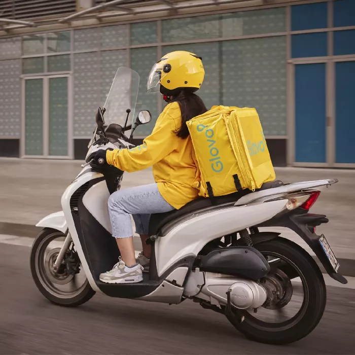 Casque de moto Glovo
