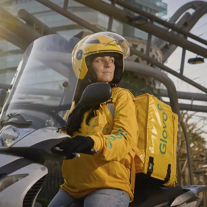 Casque de moto Glovo