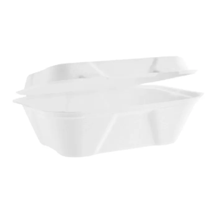 Envase pulpa blanco c/bisagra 600cc 18x12x7cm