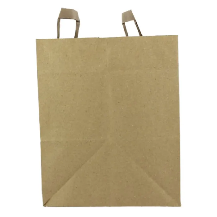 Bolsa papel kraft c/ asa plana 32+21x26cm