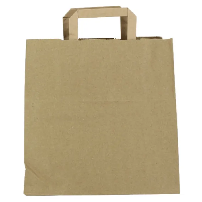 Bolsa papel kraft c/ asa plana 28+17x29cm