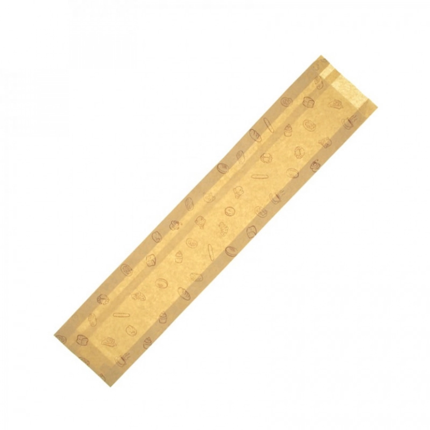 1000 unidades. Sacos de papel decorados para pão 1 barra (9+3x50cm) | Ref: 09K/50