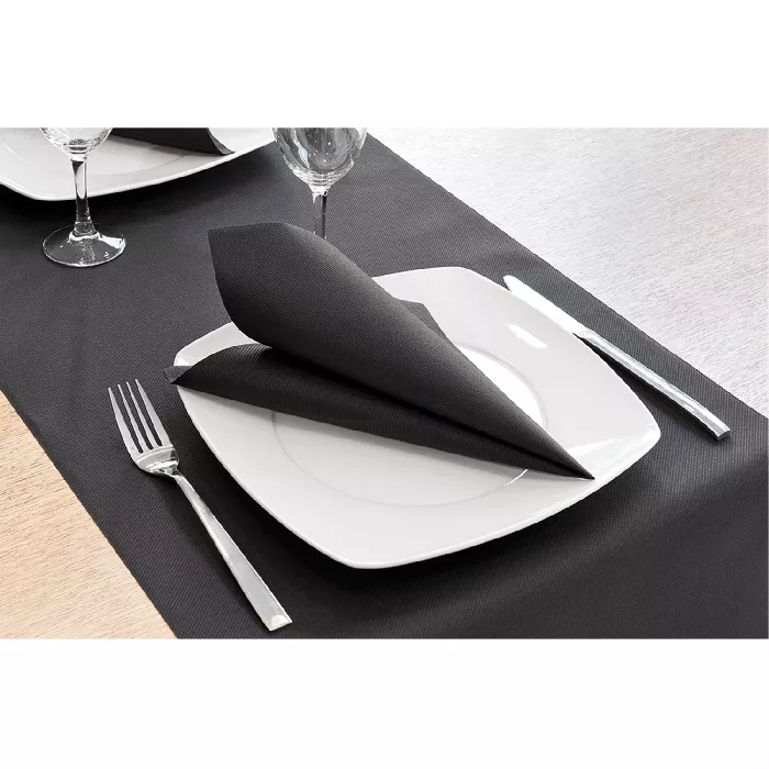 Tovaglioli  55 g/m2 40x40 cm nero airlaid (700 unità)