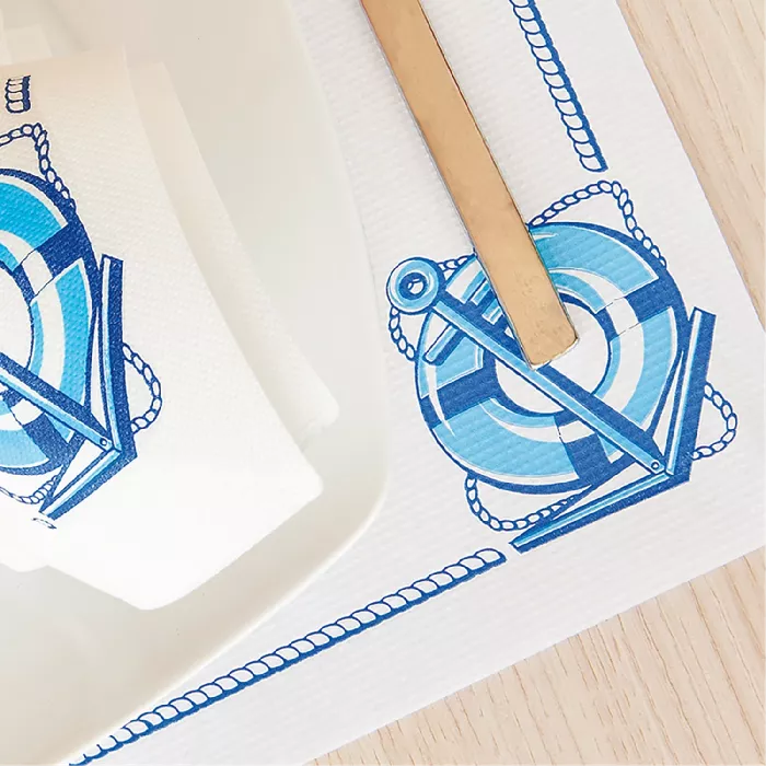 Servilletas ecolabel 'double point - cadaqués' 18 g/m2 40x40 cm blanco tissue (1200 unid.)