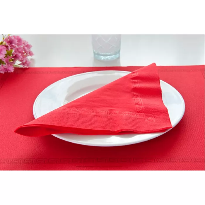 Servilletas ecolabel 2 capas  18 g/m2 39x39 cm rojo tissue (1600 unid.)