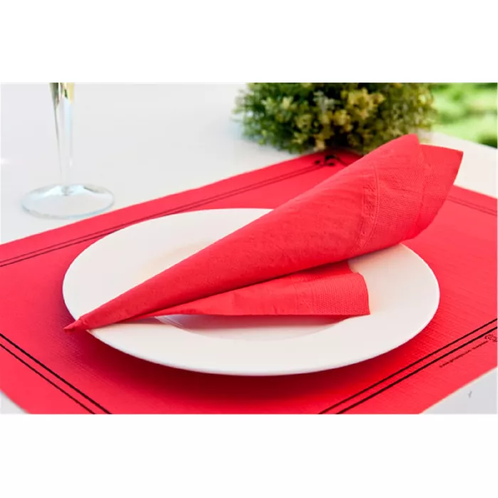 Servilletas ecolabel 2 capas  18 g/m2 39x39 cm rojo tissue (1600 unid.)