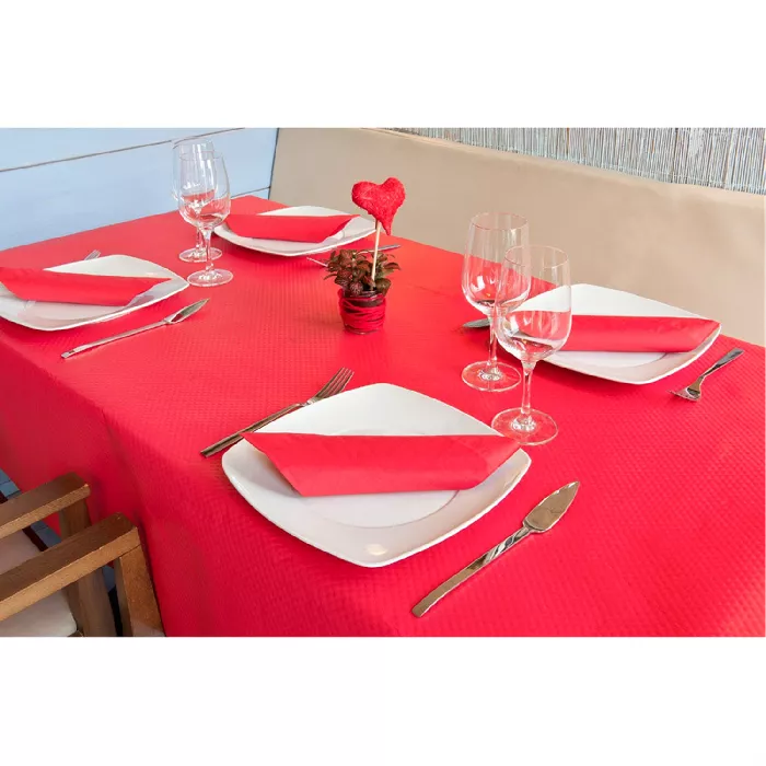 Servilletas ecolabel 2 capas  18 g/m2 39x39 cm rojo tissue (1600 unid.)