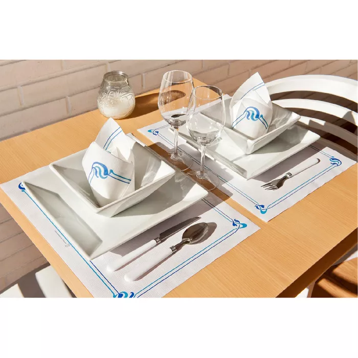 Mantelines azul marino & celeste 'maxim' 48 g/m2 31x43 cm blanco celulosa (2000 unid.)