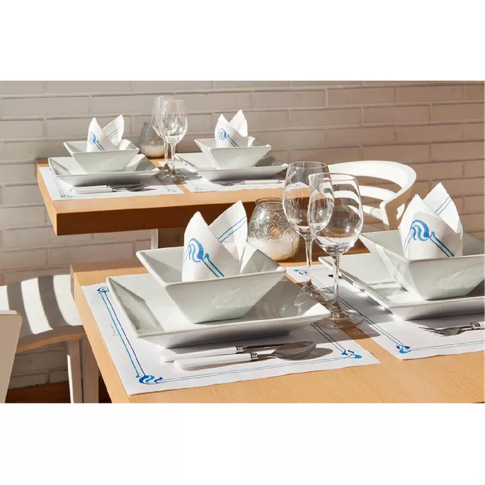 Mantelines azul marino & celeste 'maxim' 48 g/m2 31x43 cm blanco celulosa (2000 unid.)