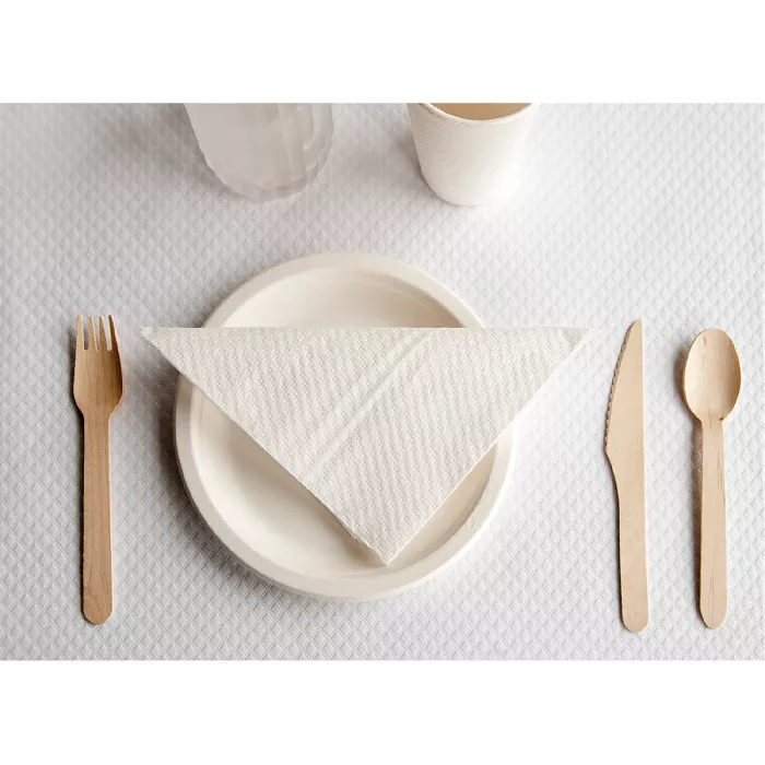 Mantel en rollo 'aneto' 48 g/m2 1,20x100 m blanco celulosa (4 unid.)