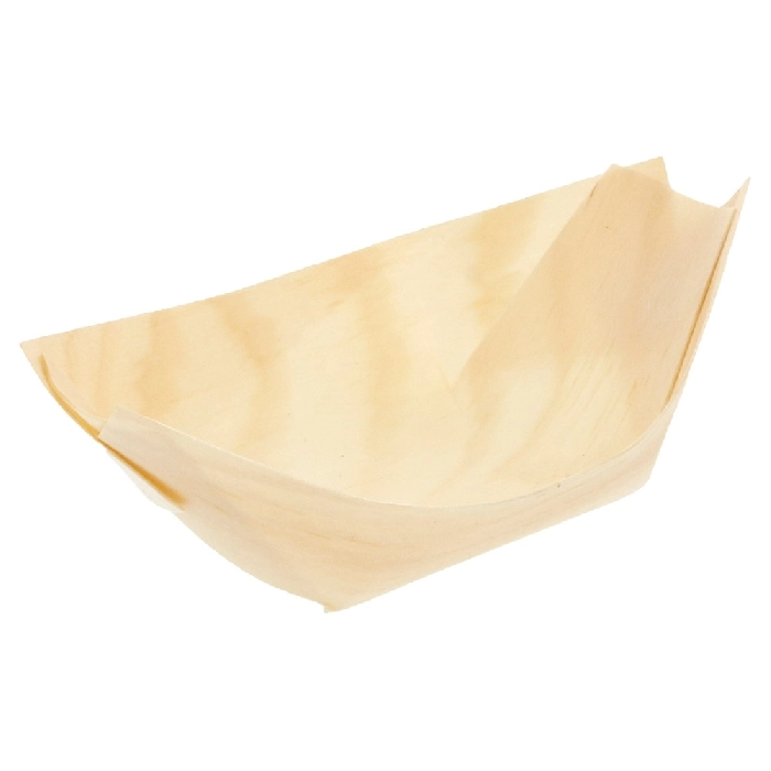 Barquillas de hojuela de álamo 'wood'  11x7x2 cm natural madera (2000 unid.)