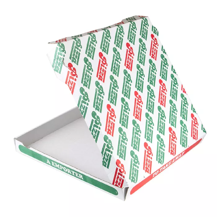 Caixas de pizza  348 g/m2 36x36x4 cm branco cartão ondulado microcanal (100 unidade)