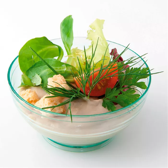 Contenitori aperitivo "ciotola"   ø 7,2x3,5 cm verde acqua ps (720 unità)