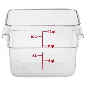 RECIPIENTE CUADRADO 11,4 L 25,6 x 31 x 21 cm Transparente (Tapa no incluida)
