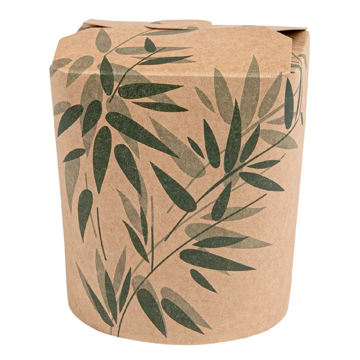 Ricipienti multiuso per microonde 'feel green' 480 ml 275 + 25 pe g/m2 ø8x9 cm marrone cartone (50 unità)