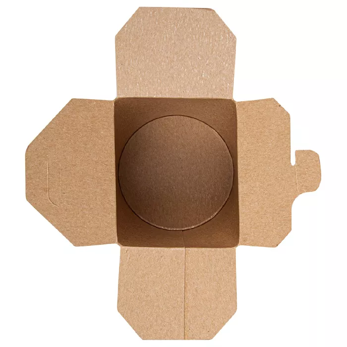 Ricipienti multiuso per microonde 'feel green' 480 ml 275 + 25 pe g/m2 ø8x9 cm marrone cartone (50 unità)