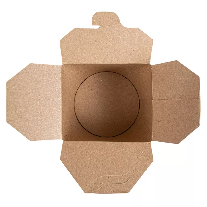 Ricipienti multiuso per microonde 'feel green' 780 ml 275 + 25 pe g/m2 ø9x9 cm marrone cartone (50 unità)