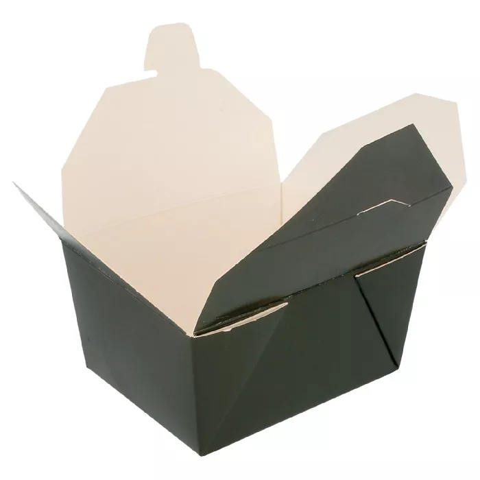 Caixas p/ microondas retangulares 780 ml 275 g/m2+pp 11,2x9x6,4 cm preto cartolina (50 unidade)