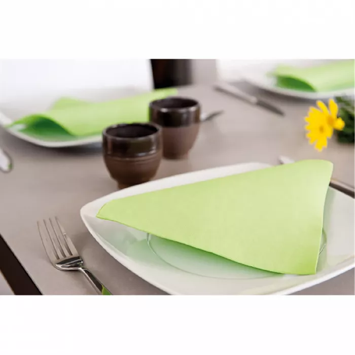 Servilletas ecolabel 'double point' 18 g/m2 39x39 cm verde anís tissue (1200 unid.)