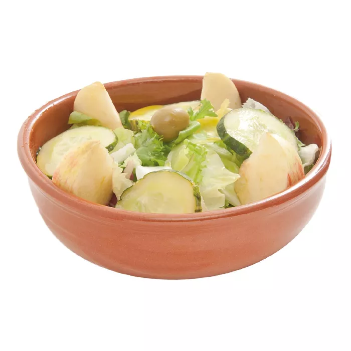 Recipiente em louça para salada 812 ml ø 17,1x5,38 cm castanho avermelhado cerâmica (8 unidade)