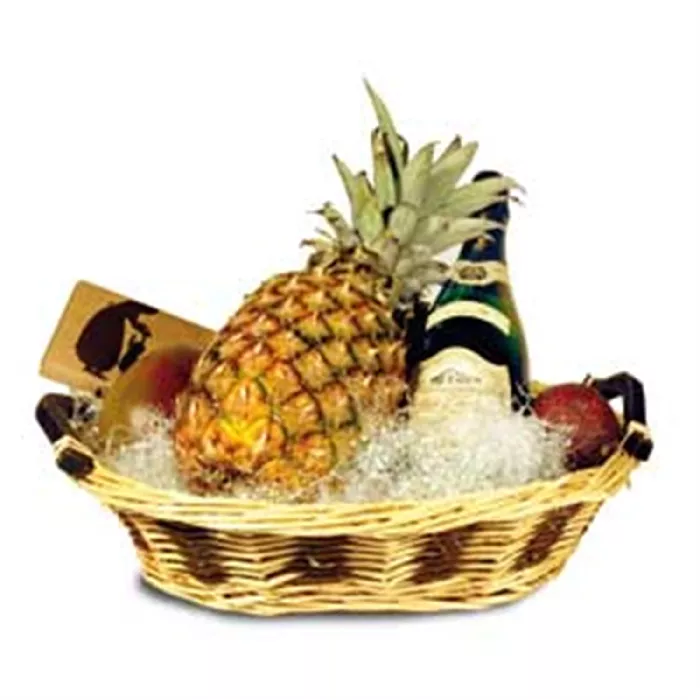 Cesta para lotes redonda  ø 33x9 cm marrón mimbre (40 unid.)