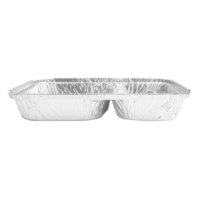 Contenitore -2 scomparti 520/530 ml 22,7x17,7x3 cm alluminio (800 unità)
