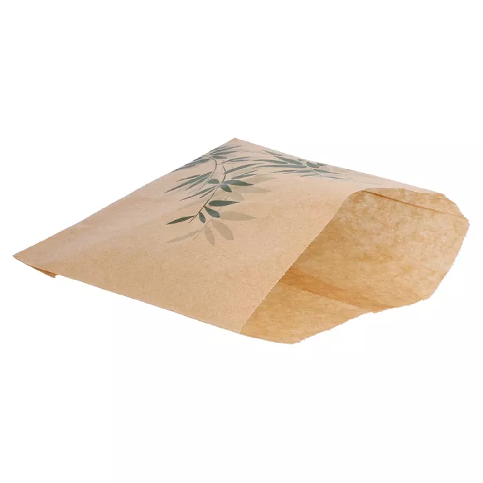 Sacchetti per frittura 'feel green' 34 g/m2 12x12 cm naturale pergamana antigrassi (1000 unità)