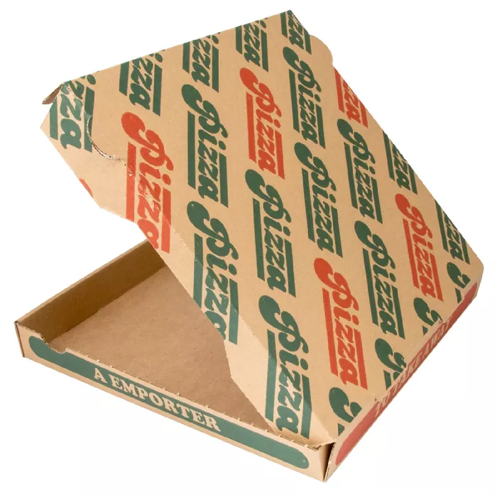 Caixas de pizza  350 g/m2 29x29x3,5 cm natural cartão ondulado microcanal (100 unidade)