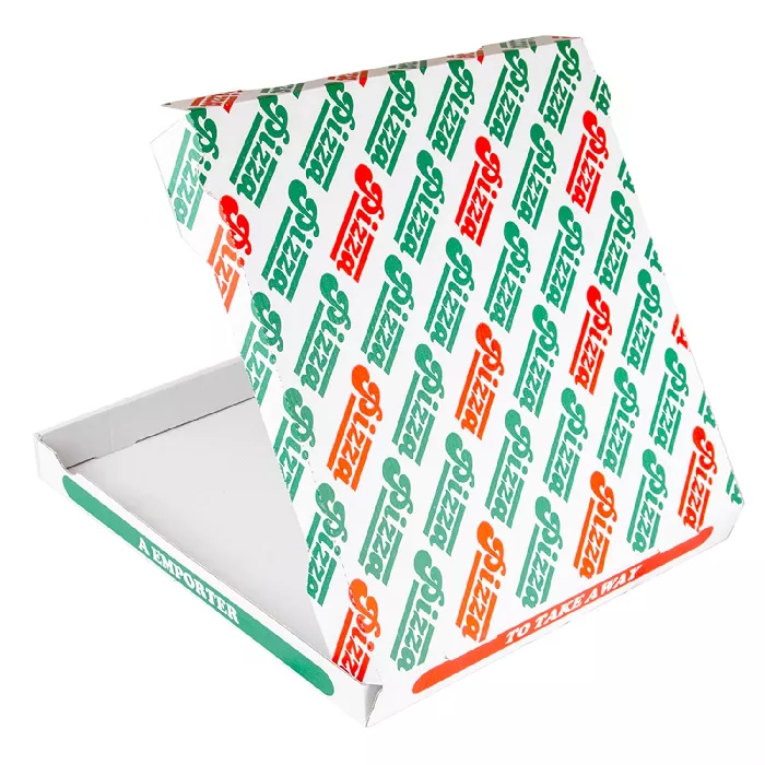Caixas de pizza  348 g/m2 40x40x4 cm branco cartão ondulado microcanal (100 unidade)