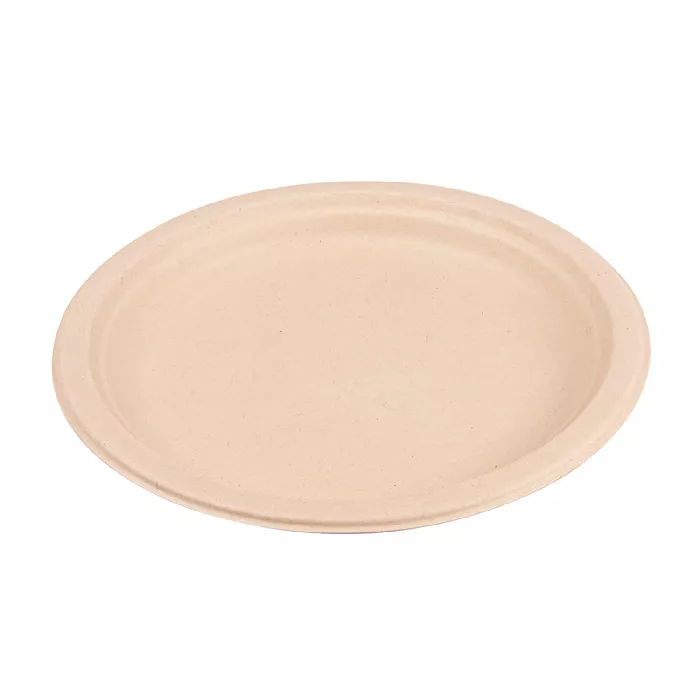 Platos 'bionic'  ø 23x2 cm natural bagazo (1000 unid.)
