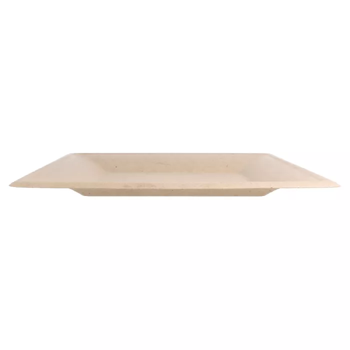 Platos cuadrados 'bionic'  26,2x26,2x1,4 cm natural bagazo (500 unid.)