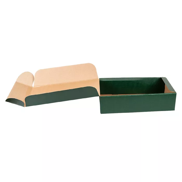 30 u. scatole 2 bottiglie  34x18,5x9 cm verde cartone (1 unità)