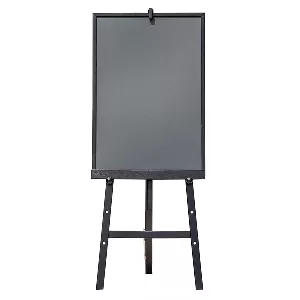 Cavalletto 148 cm + lavagna  60x148 cm nero legno (1 unità)