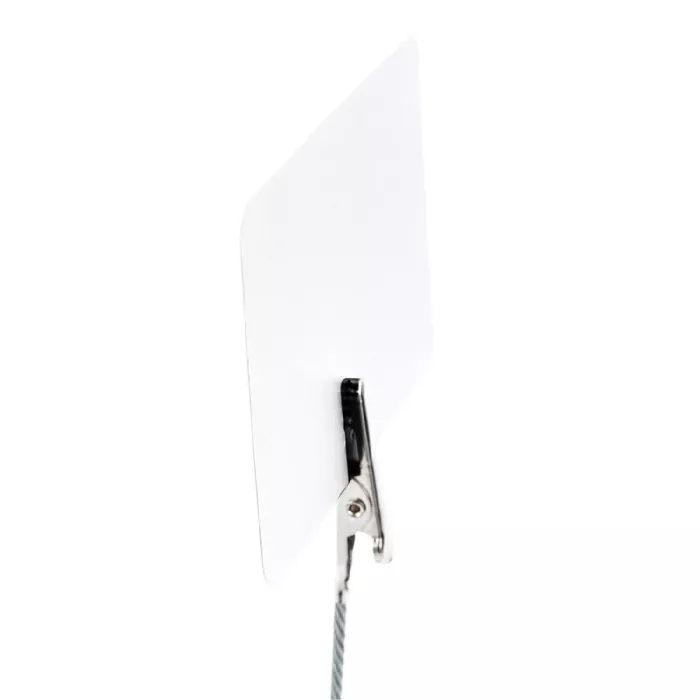 50 u. mini lavagne "alligator"  5,1x7,6 cm bianco pvc (1 unità)