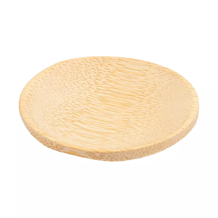Mini piatto rotondo  ø 6 cm naturale bambù (24 unità)