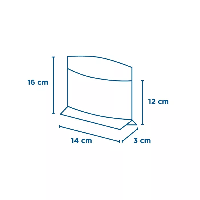 Sobres con base y ventana 'kangoo pack' 40 g/m2 + 15 pp 14+3x16/12 cm natural kraft (100 unid.)