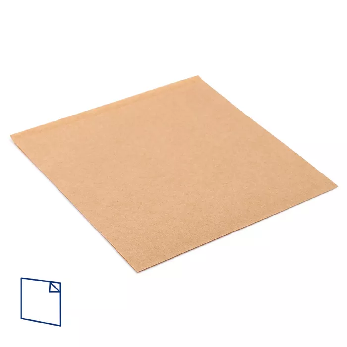 Bolsas abiertas 2 lados  35 g/m2 + 10 ldpe 18x18,2 cm natural kraft (100 unid.)