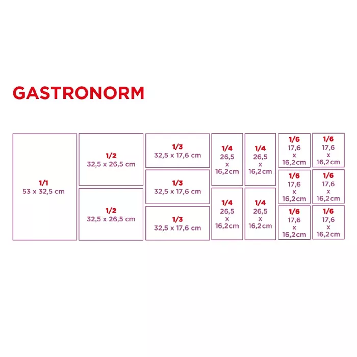 Contenitore gastronorm 1/3 4,9 l 32,5x17,5x15 cm argento acciaio inox (1 unità)