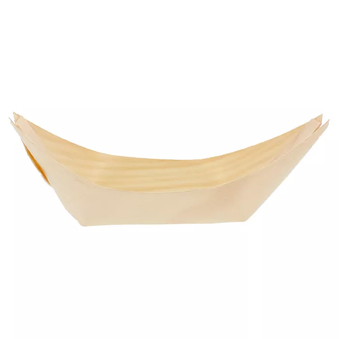 Barchette in foglia di pioppo  14x8x2 cm naturale legno (2000 unità)