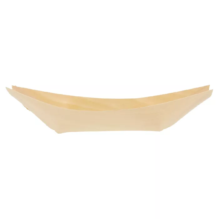 Barchette in foglia di pioppo  17x8,5x2 cm naturale legno (1000 unità)