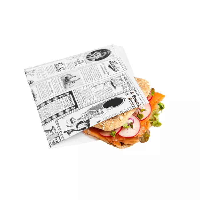 Papel anti-gordura aberto 2 lados fast food times 35 g/m2 13x14 cm branco perg.anti-gordura (1000 unidade)