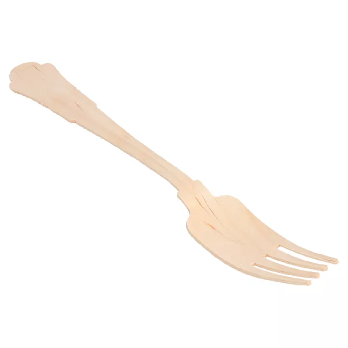 Tenedores 'wood' classic  19,3 cm natural madera (100 unid.)