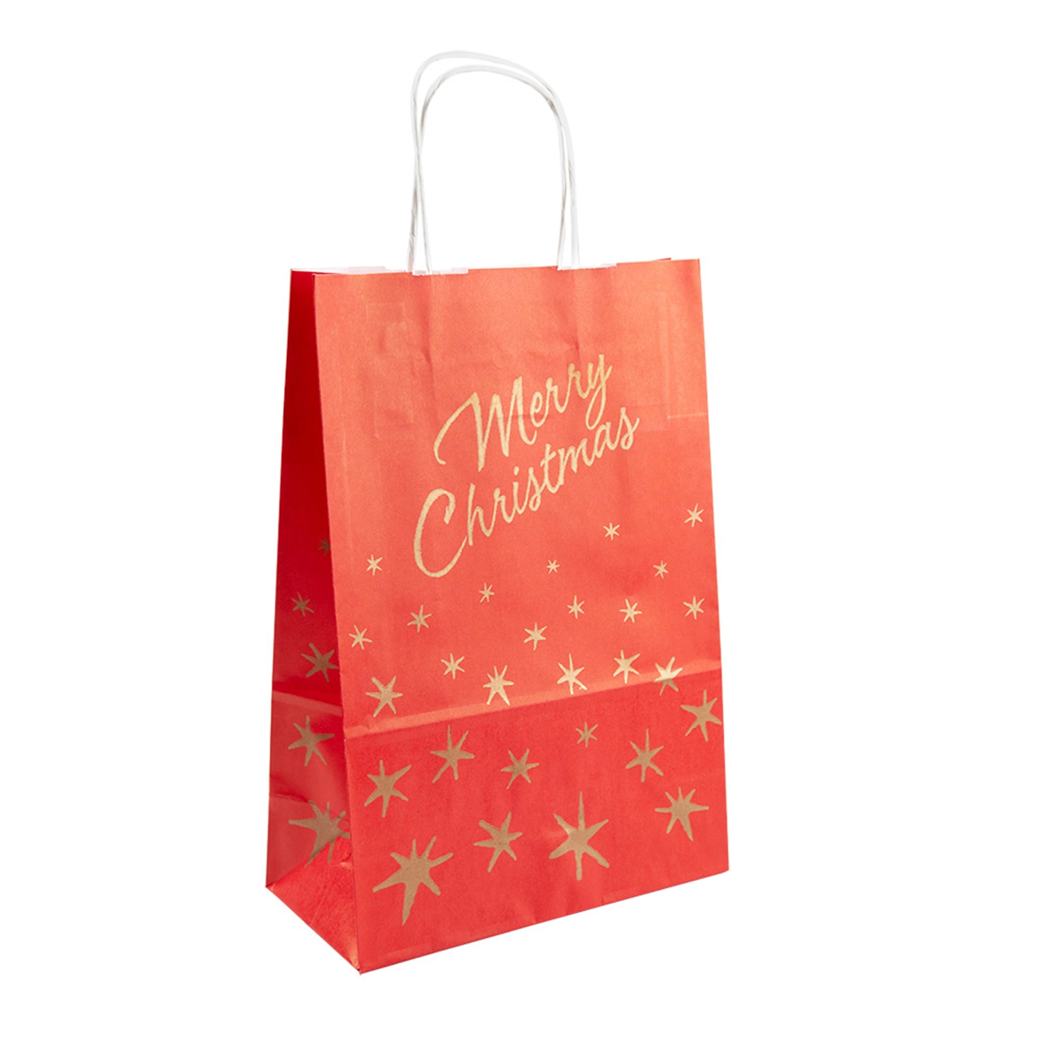 Sacos sos com asas 'merry christmas' 80 g/m2 26+14x32 cm encarnado celulose (250 unidade)
