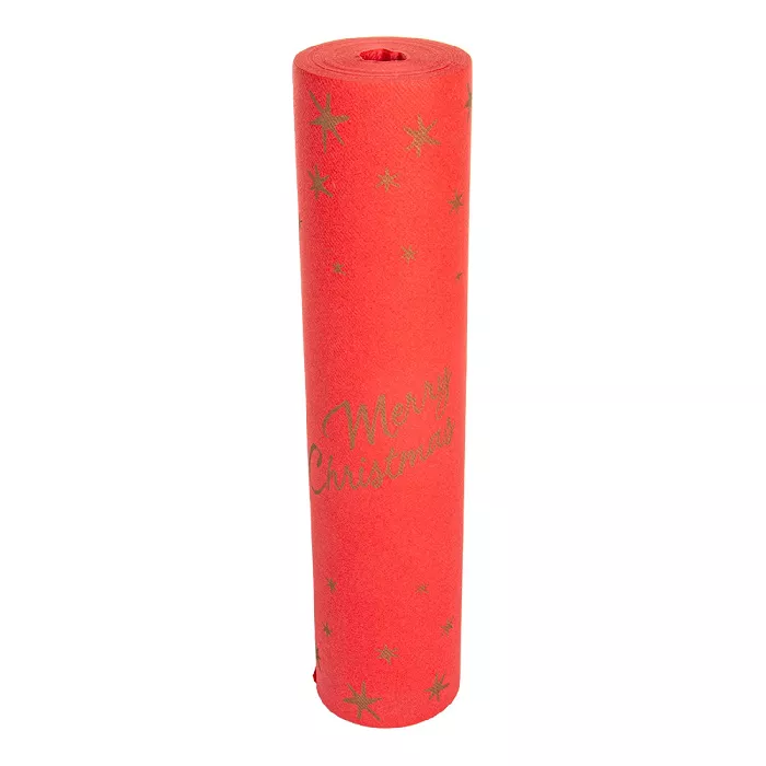 Mantel de mesa "tu y yo" (20 servicios) 'merry christmas' 55 g/m2 0,40x24 m rojo airlaid (6 unid.)