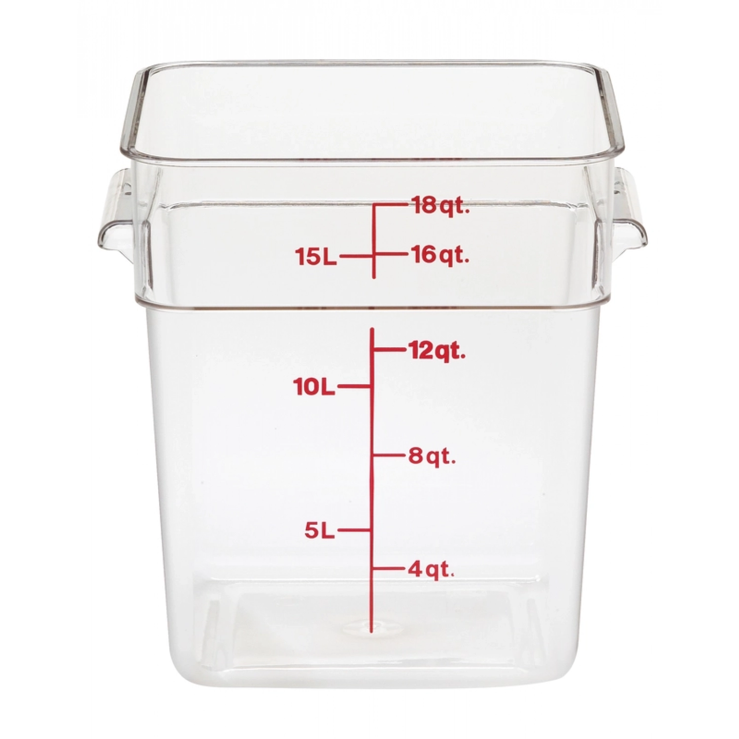 RECIPIENTE CUADRADO 17,2 L 25,6 x 31 x 32 cm Transparente (Tapa no incluida)