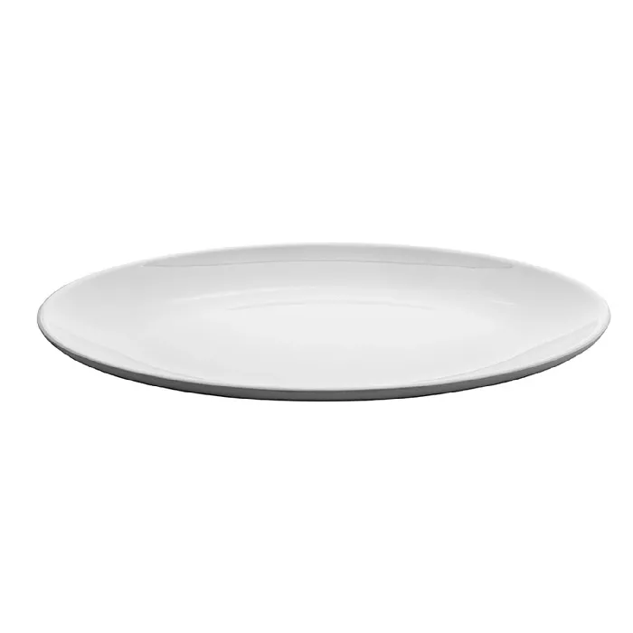 Piatti ovale 'asami ware'  46x32 cm bianco melamina (6 unità)