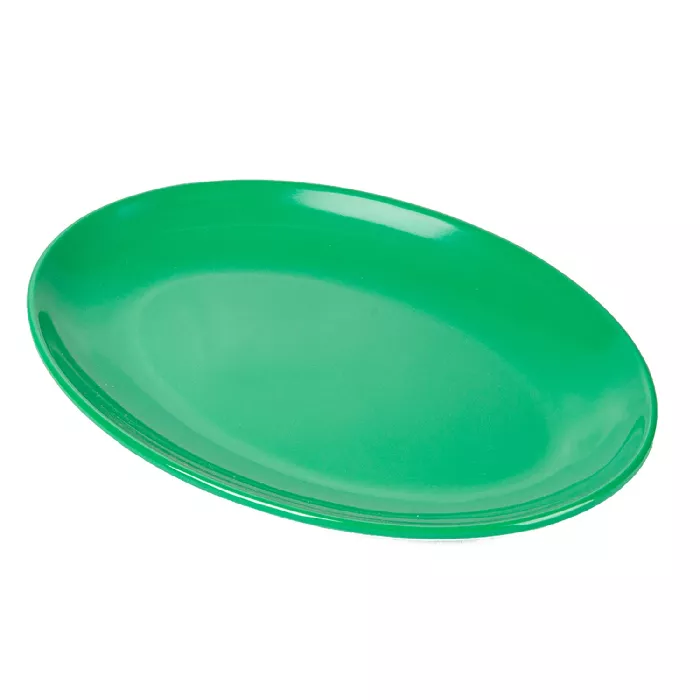 Piatti ovali  25,5x18 cm verde melamina (15 unità)