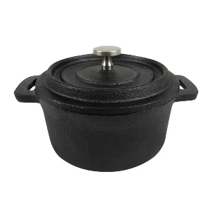 Cocotte rotonda con coperchio 550 ml ø 13(16,5)x6 cm nero ferro (6 unità)