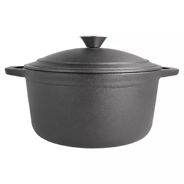 Cocotte rotonda con coperchio 4800 ml ø 25,5(33)x12,5 cm nero ferro (2 unità)