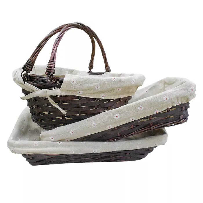 Cesta asas oval  36x25x15/28 cm ciruela mimbre (20 unid.)